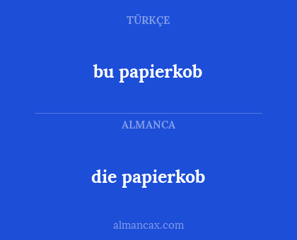 die papierkob - bu papierkob
