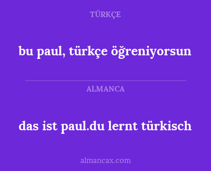 bu paul, türkçe öğreniyorsun - das ist paul.du lernt türkisch