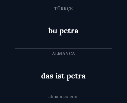 bu petra - das ist petra