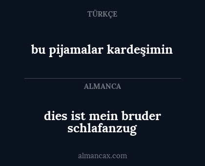 bu pijamalar kardeşimin - dies ist mein bruder schlafanzug