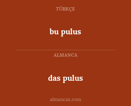 bu pulus - das pulus