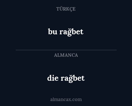 die rağbet - bu rağbet
