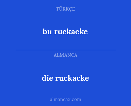 die ruckacke - bu ruckacke