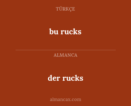 bu rucks - der rucks