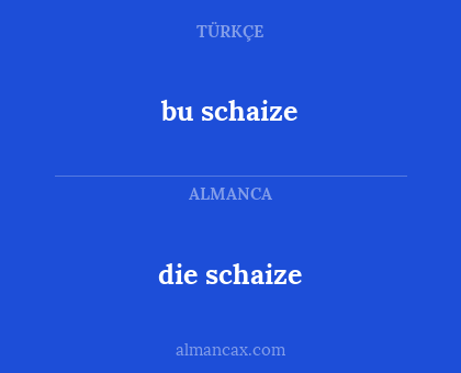 bu schaize - die schaize