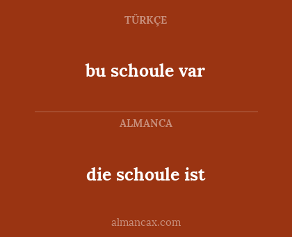 die schoule ist - bu schoule var