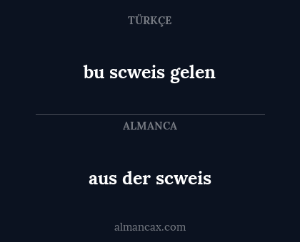 aus der scweis - bu scweis gelen