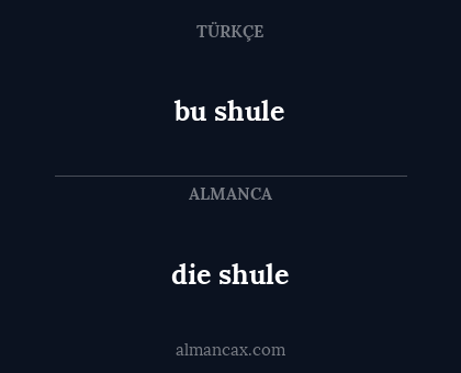 bu shule - die shule