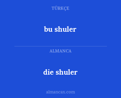 bu shuler - die shuler