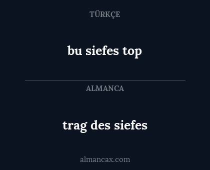 bu siefes top - trag des siefes