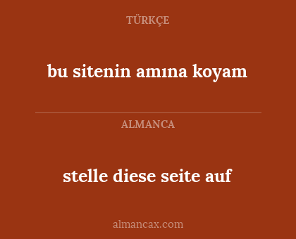 bu sitenin amına koyam - stelle diese seite auf