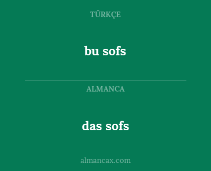 bu sofs - das sofs