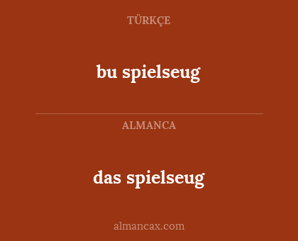 bu spielseug - das spielseug