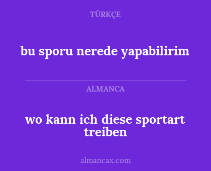 wo kann ich diese sportart treiben - bu sporu nerede yapabilirim
