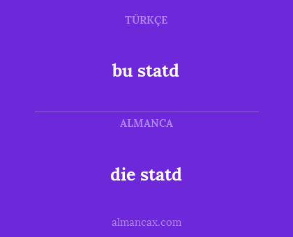 bu statd - die statd