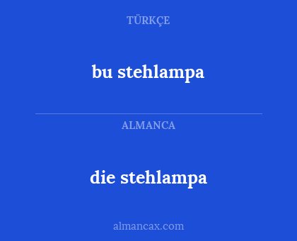die stehlampa - bu stehlampa