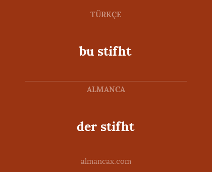 der stifht - bu stifht
