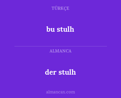 bu stulh - der stulh