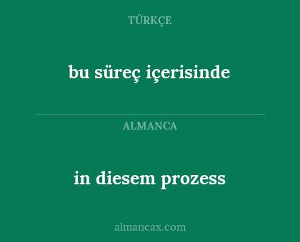 in diesem prozess - bu süreç içerisinde