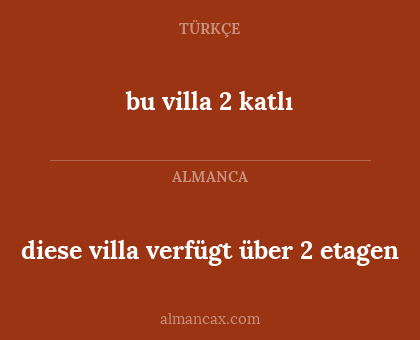 bu villa 2 katlı - diese villa verfügt über 2 etagen
