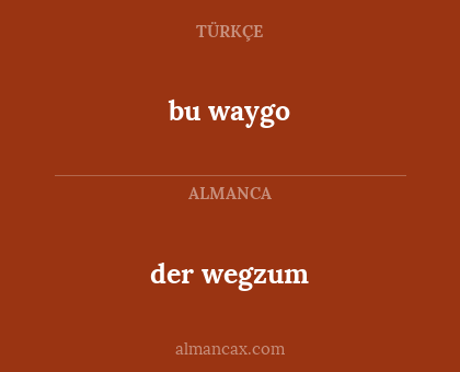 der wegzum - bu waygo