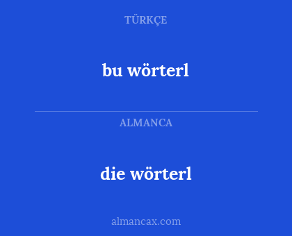 bu wörterl - die wörterl