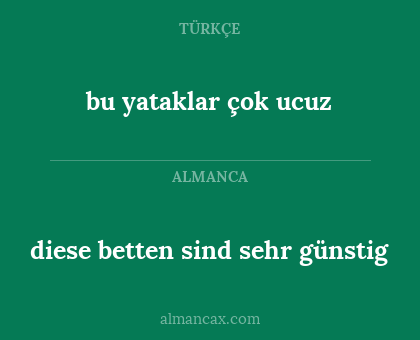bu yataklar çok ucuz - diese betten sind sehr günstig