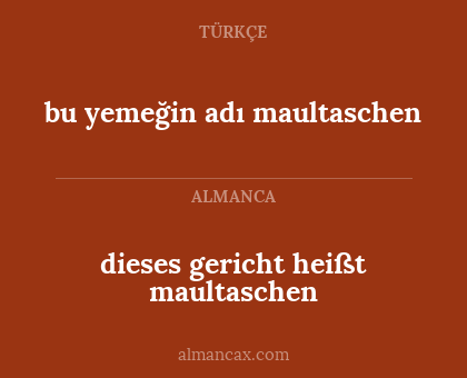 bu yemeğin adı maultaschen - dieses gericht heißt maultaschen