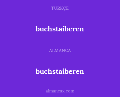 buchstaiberen - buchstaiberen