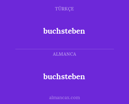 buchsteben - buchsteben