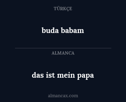 buda babam - das ist mein papa