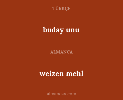 buday unu - weizen mehl