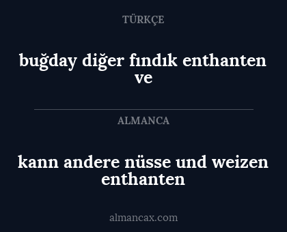 buğday diğer fındık enthanten ve - kann andere nüsse und weizen enthanten