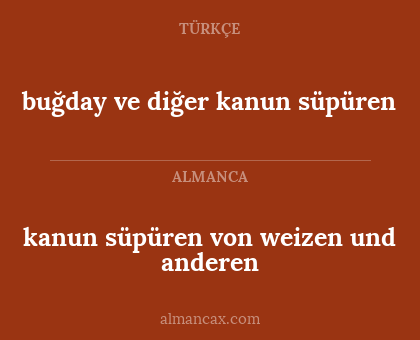 buğday ve diğer kanun süpüren - kanun süpüren von weizen und anderen