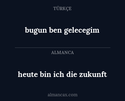 bugun ben gelecegim - heute bin ich die zukunft