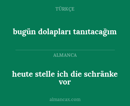 heute stelle ich die schränke vor - bugün dolapları tanıtacağım