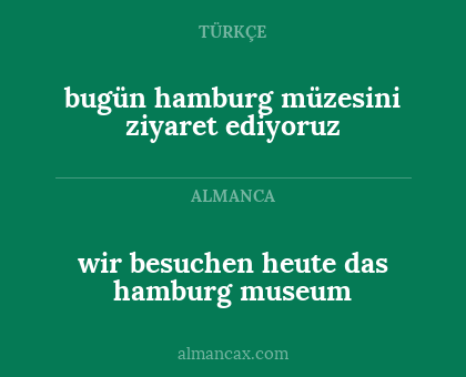 bugün hamburg müzesini ziyaret ediyoruz - wir besuchen heute das hamburg museum