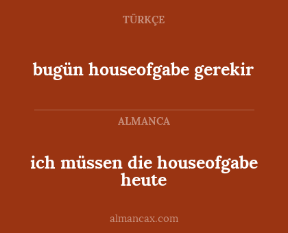 bugün houseofgabe gerekir - ich müssen die houseofgabe heute