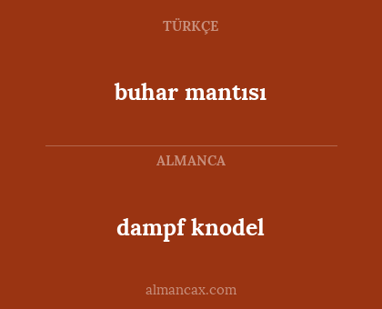 buhar mantısı - dampf knodel