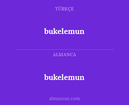 bukelemun - bukelemun
