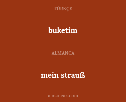 buketim - mein strauß