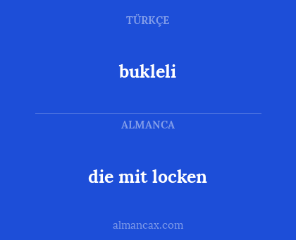 bukleli - die mit locken