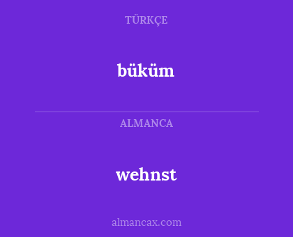 büküm - wehnst