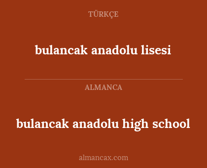 bulancak anadolu high school - bulancak anadolu lisesi