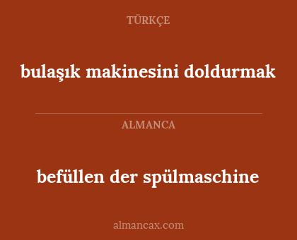 befüllen der spülmaschine - bulaşık makinesini doldurmak
