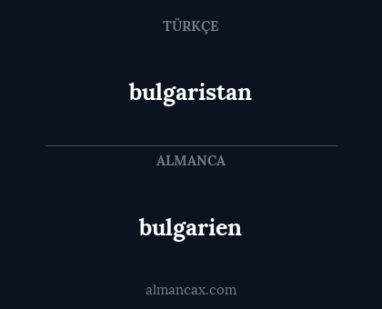 bulgaristan - bulgarien