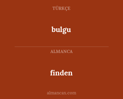 bulgu - finden
