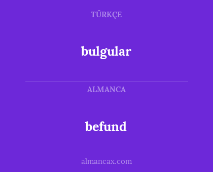 befund - bulgular