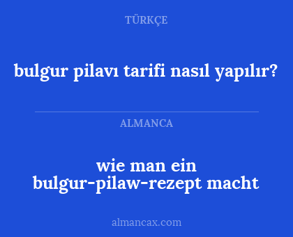 bulgur pilavı tarifi nasıl yapılır? - wie man ein bulgur-pilaw-rezept macht