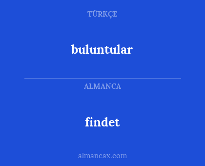 findet - buluntular